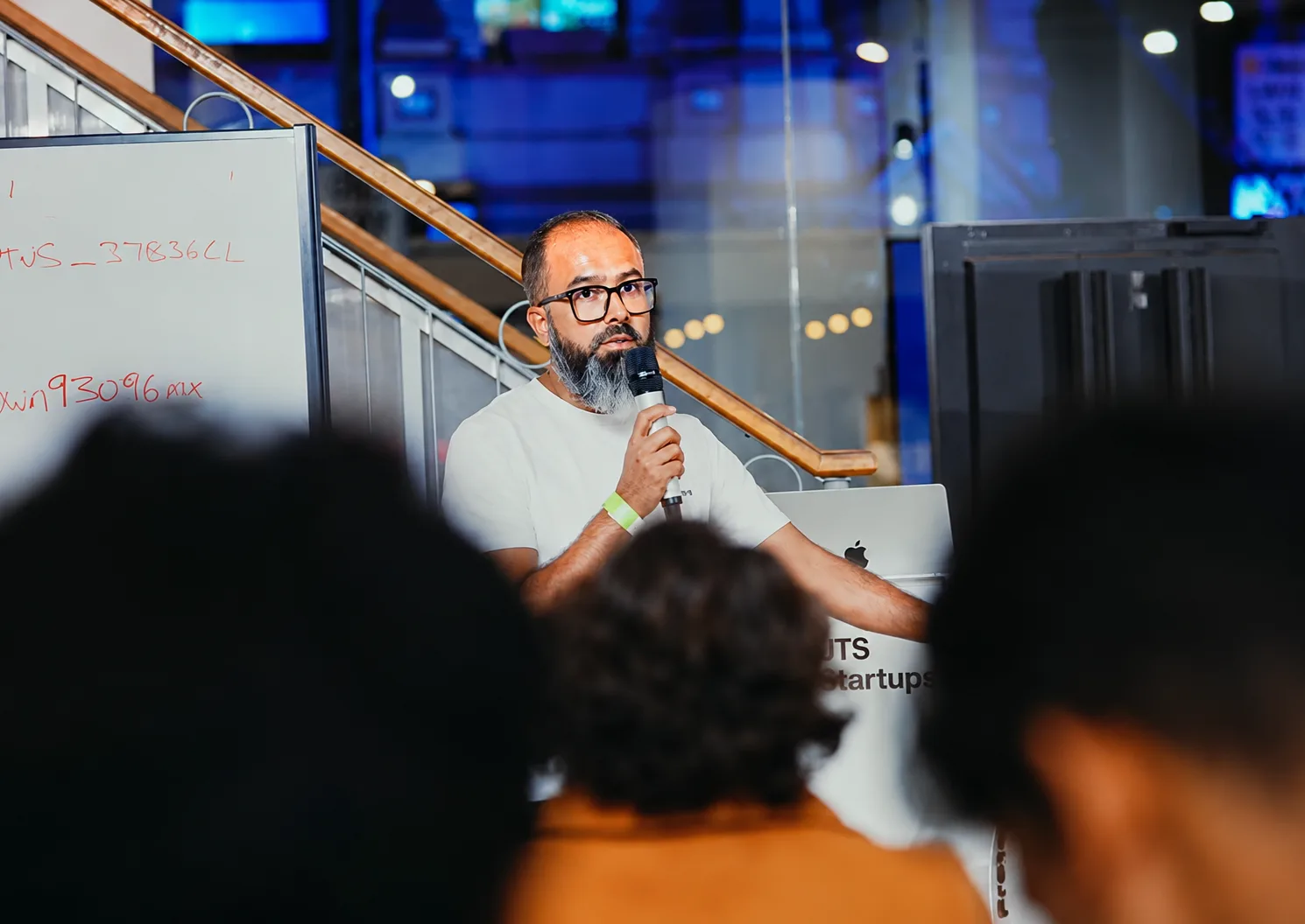 Arafat Tehsin hosting community demos at the OpenAI Codex Hackathon Sydney