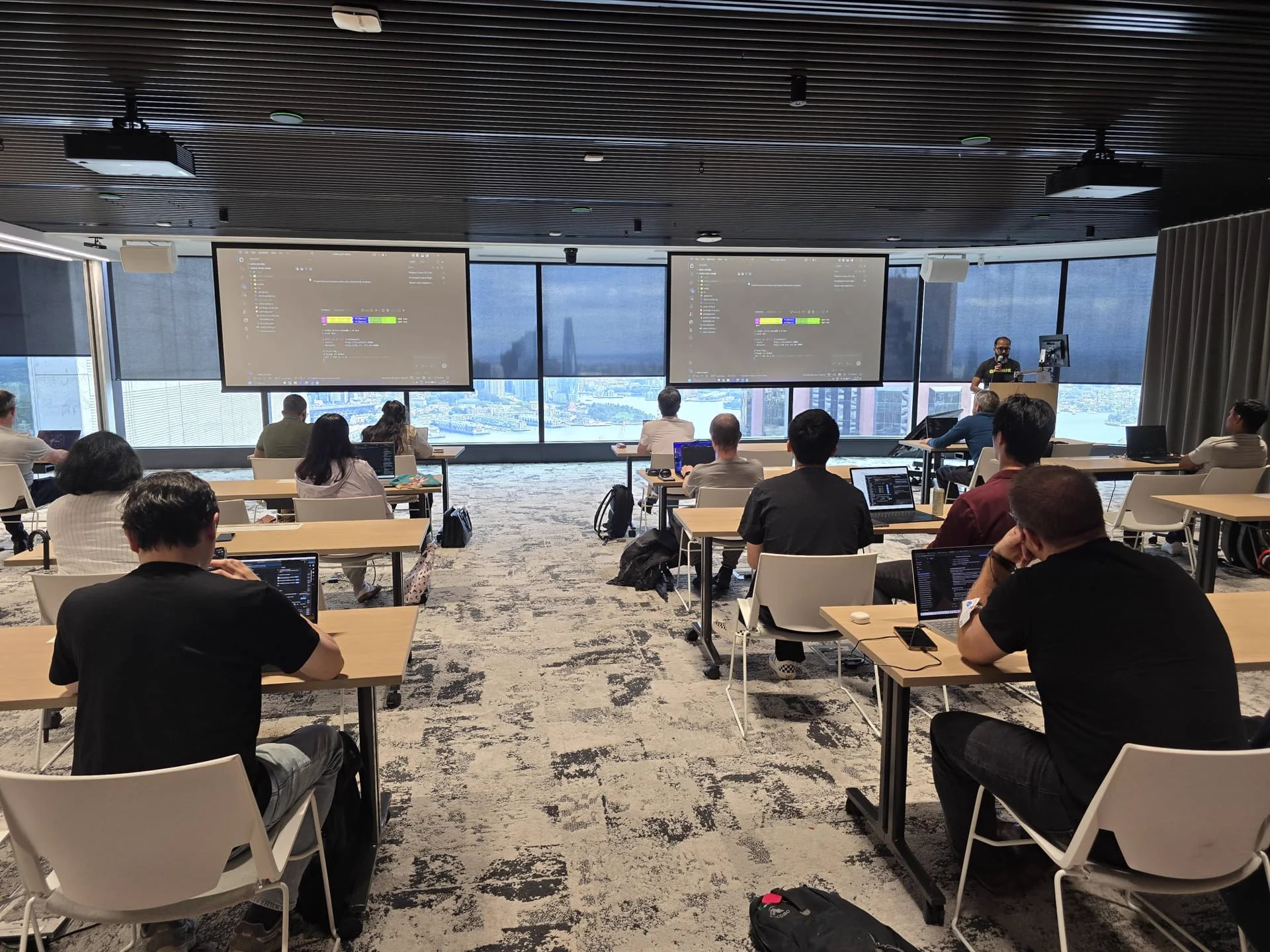 Arafat Tehsin leading a hands-on GitHub Copilot session in Sydney