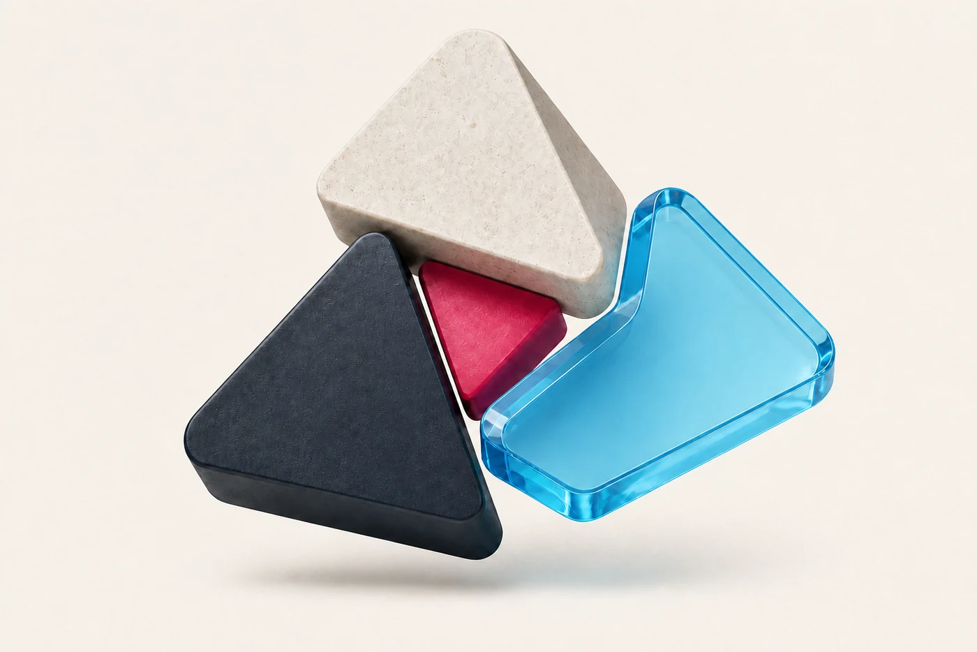 Three interlocking forms representing Fedorai advisory, consulting and training capability